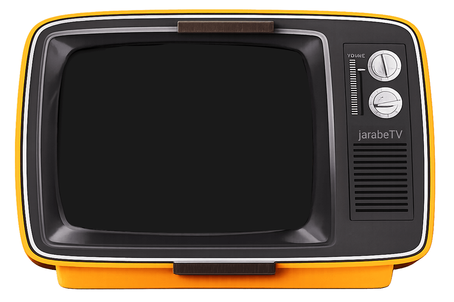 Televisor retro con un concierto de YouTube en la pantalla